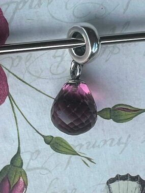 Authentic Pandora Purple Fascinating Beauty Dangle Charm #791602CPE
